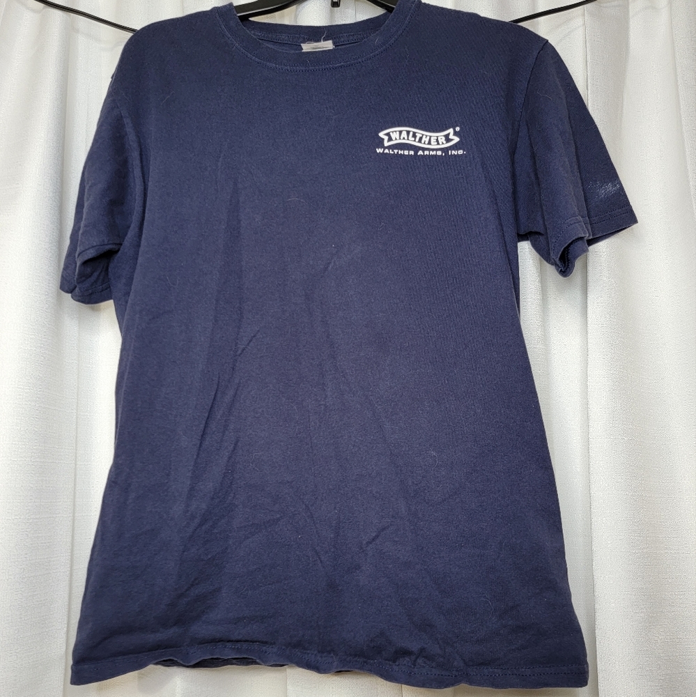 Mens medium blue Walther Arms shirt